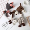 Cute cartoon corn fluff donkey dog toys, cotton rope durable pet toys, sound-making interactive and boring products details Picture